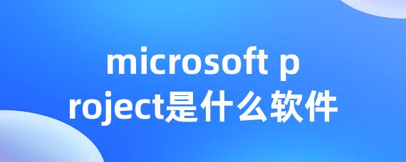 microsoft project是什么软件