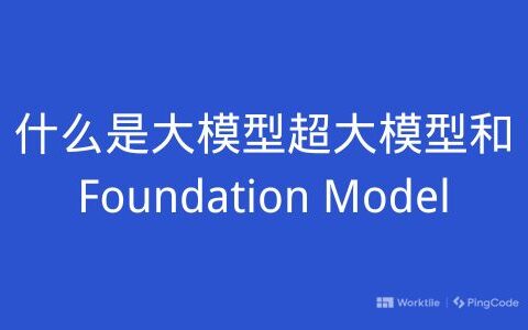 什么是大模型超大模型和Foundation Model